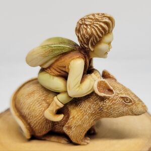Boy Fairy On Mouse Adam Binder Vintage Fairy Kingdom